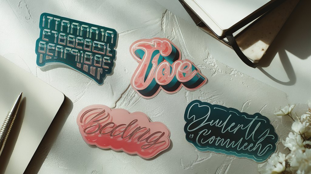 artistic digital typography decals