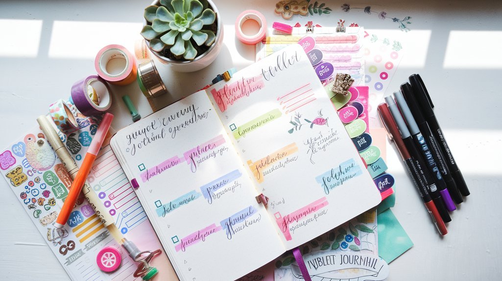 bullet journal task collection ideas