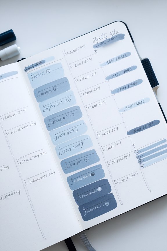 chronological visual presentation progression