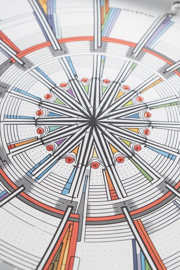 circular calendar design visualization concept