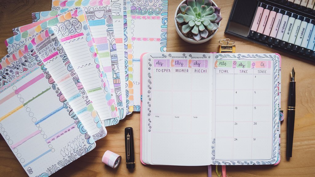 Creative Monthly Task Spreads For Your Bullet Journal