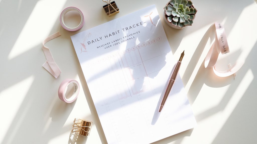 daily habit tracking template printable