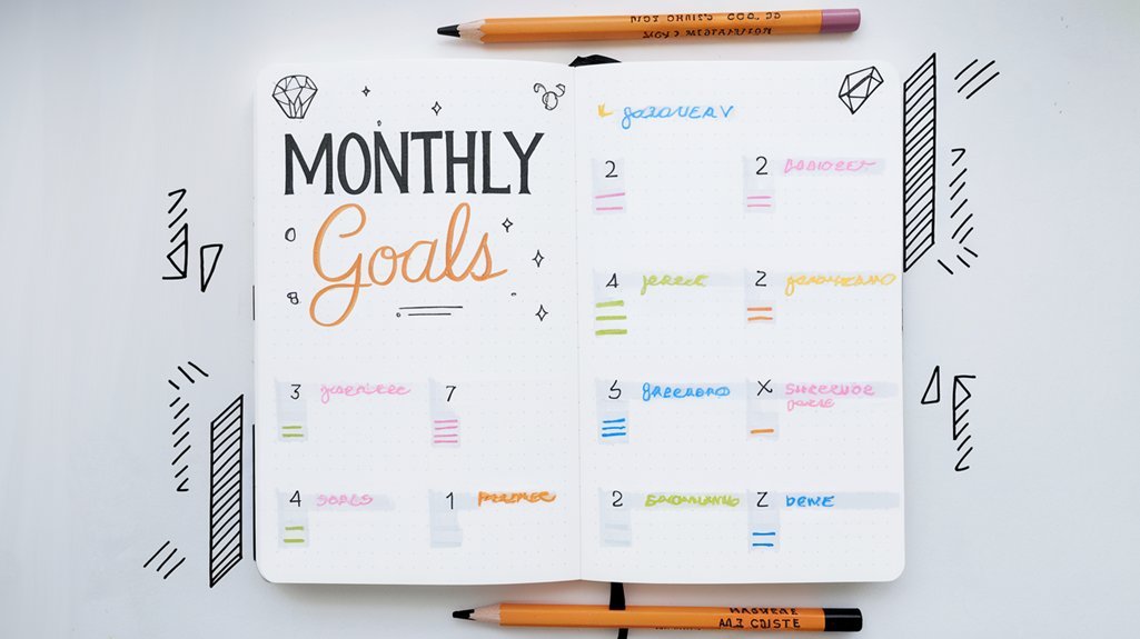 monthly bujo goal inspiration