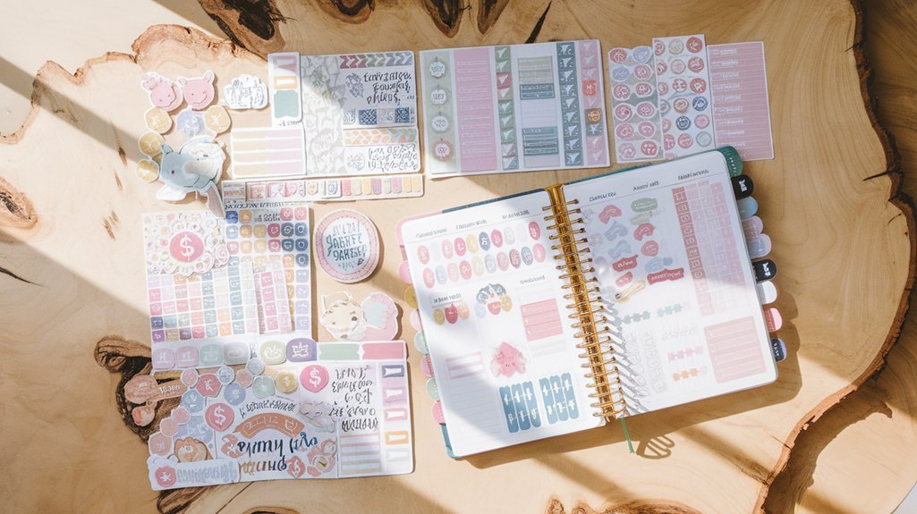 organize finances creatively with stickers