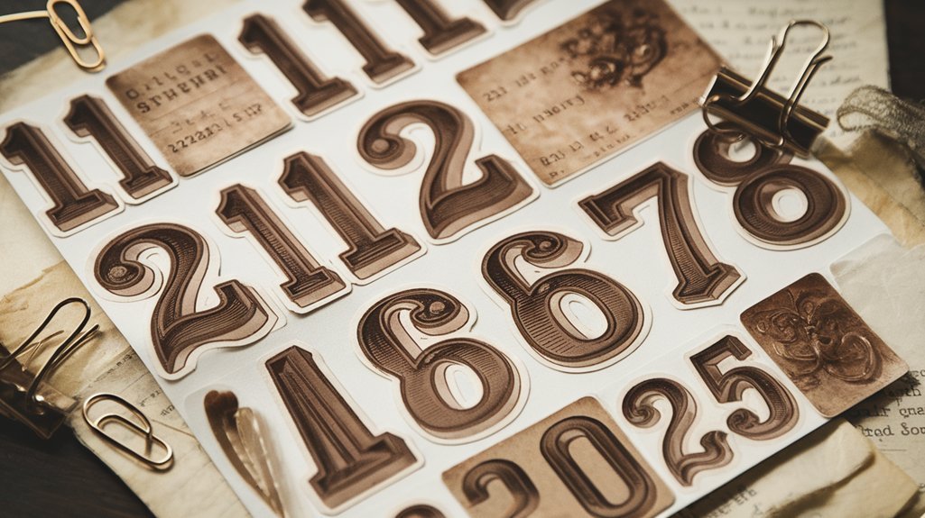 retro typestyle numerical characters aesthetic