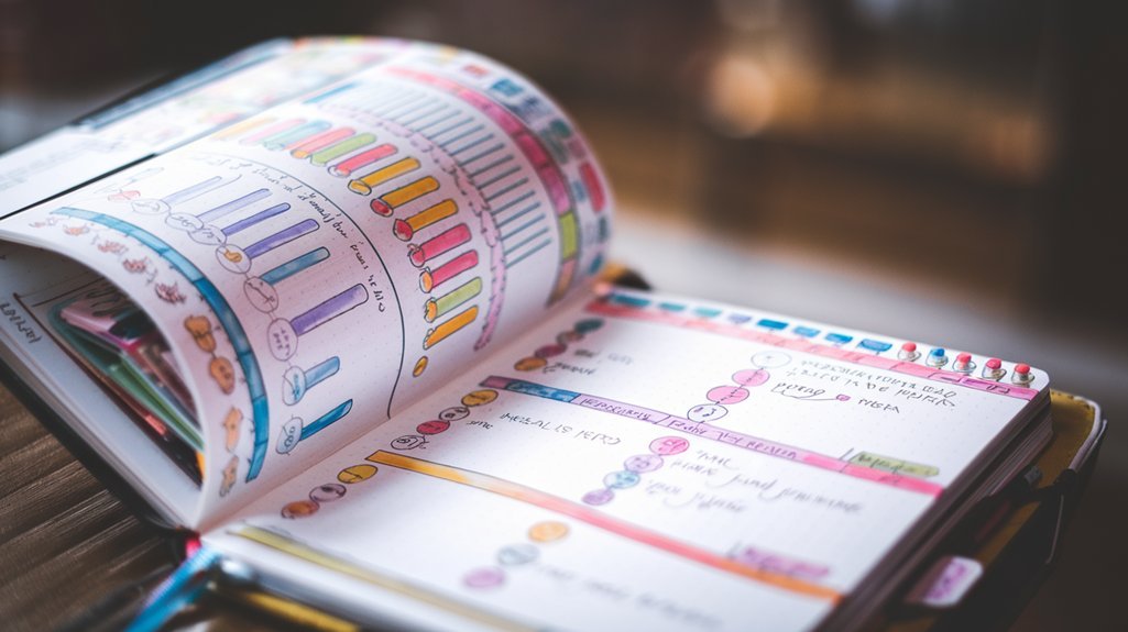 track annual goals bujo spread