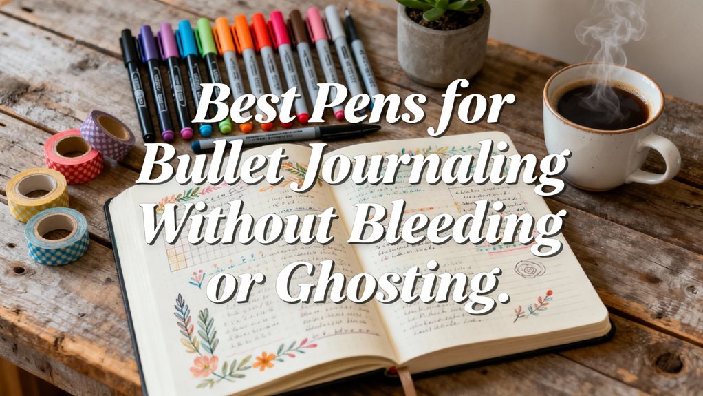 bleed free bullet journaling pens