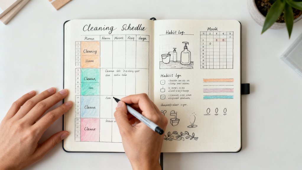 color coded cleaning zones system