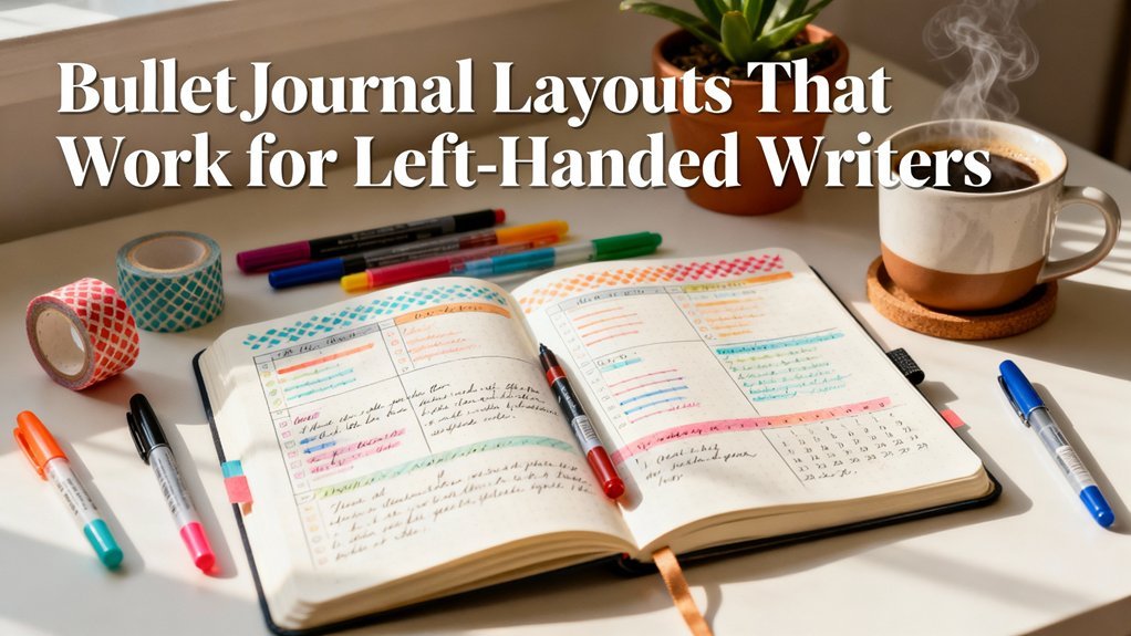 left handed bullet journal tips