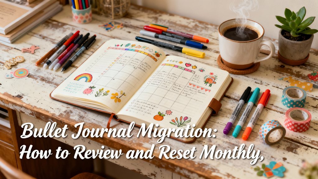 monthly bullet journal review