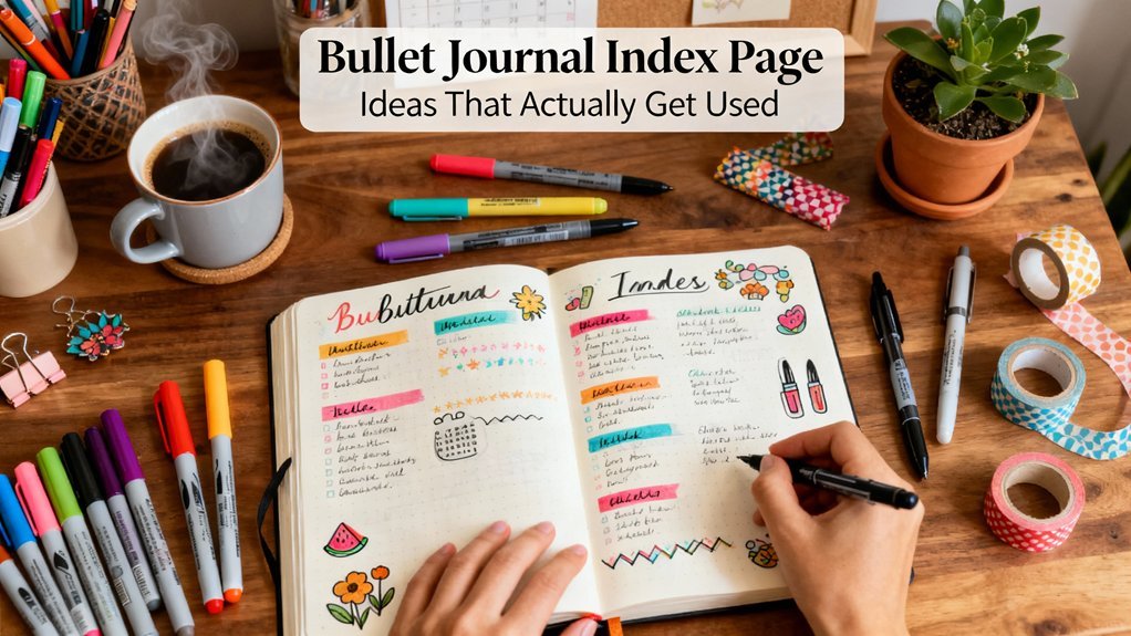 practical bullet journal index ideas