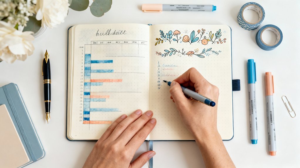 premium flat laying notebooks