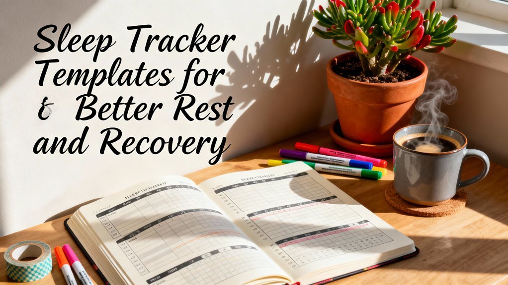 sleep improvement tracking templates