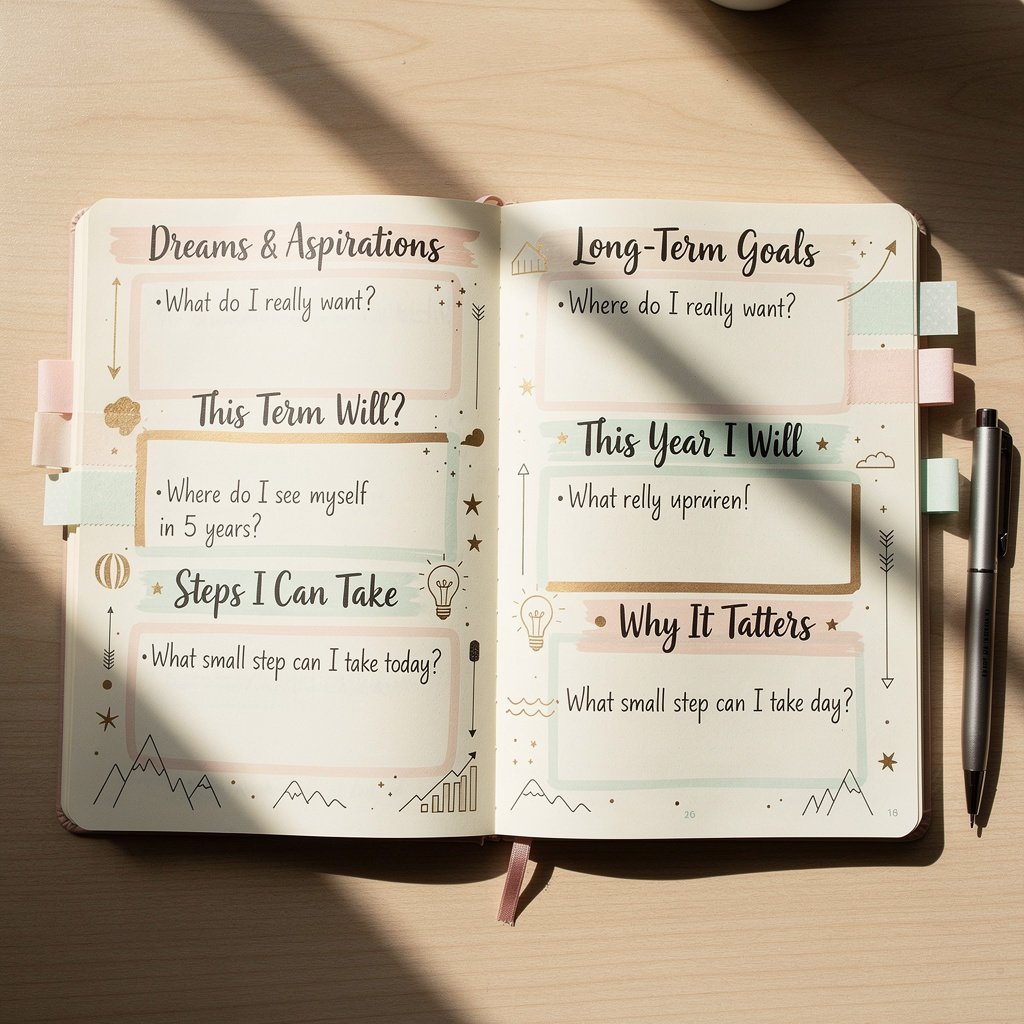 Goal setting prompts spread for dreams and aspirations