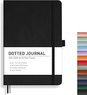 RETTACY Bullet Dotted Journal Notebook, 192 Pages, A5 Medium