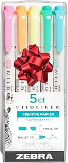 Mildliner Dual-Tip Highlighter Marker Set, Broad and Fine Po