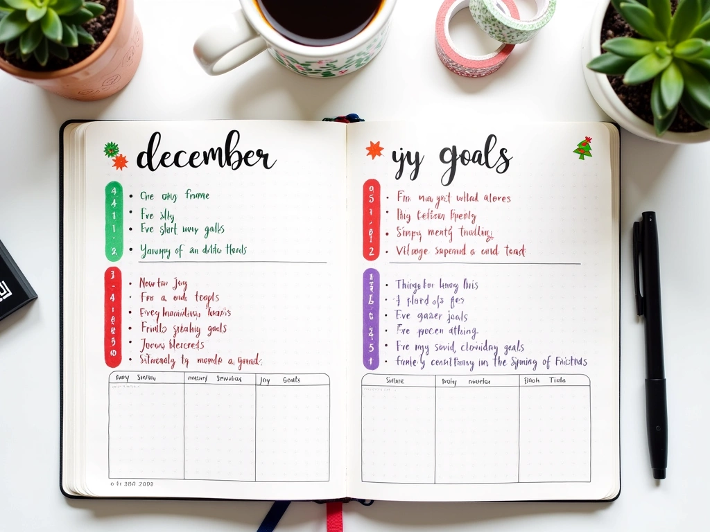 December Bullet Journal Setup: Holiday Mood Tracking & Festive Planning - Image 2