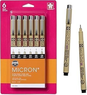 Pigma Micron Fineliner Pens - Archival Black Ink Pens - Pens