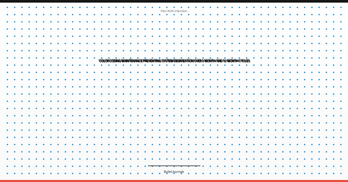 Color Coding Maintenance: Preventing System Degradation Over 3-Month and 12-Month Cycles