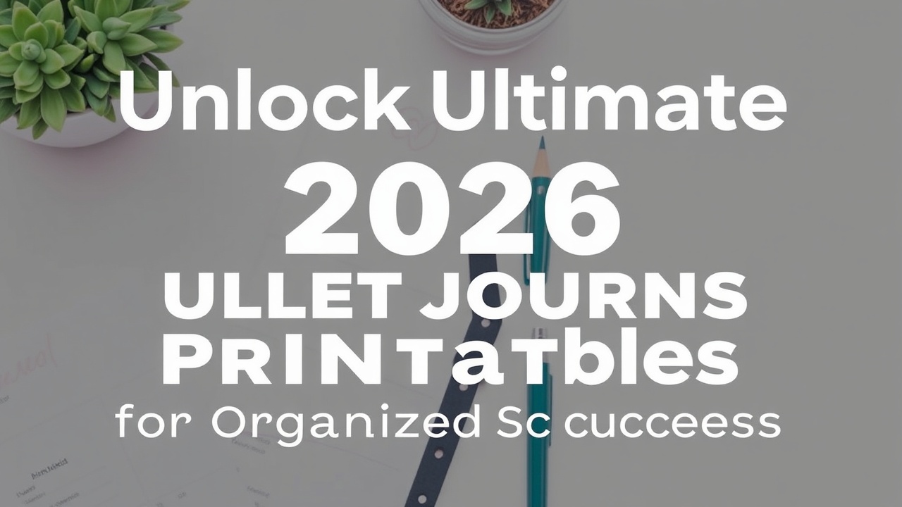 Unlock ultimate free 2026 bullet journal printables for orga