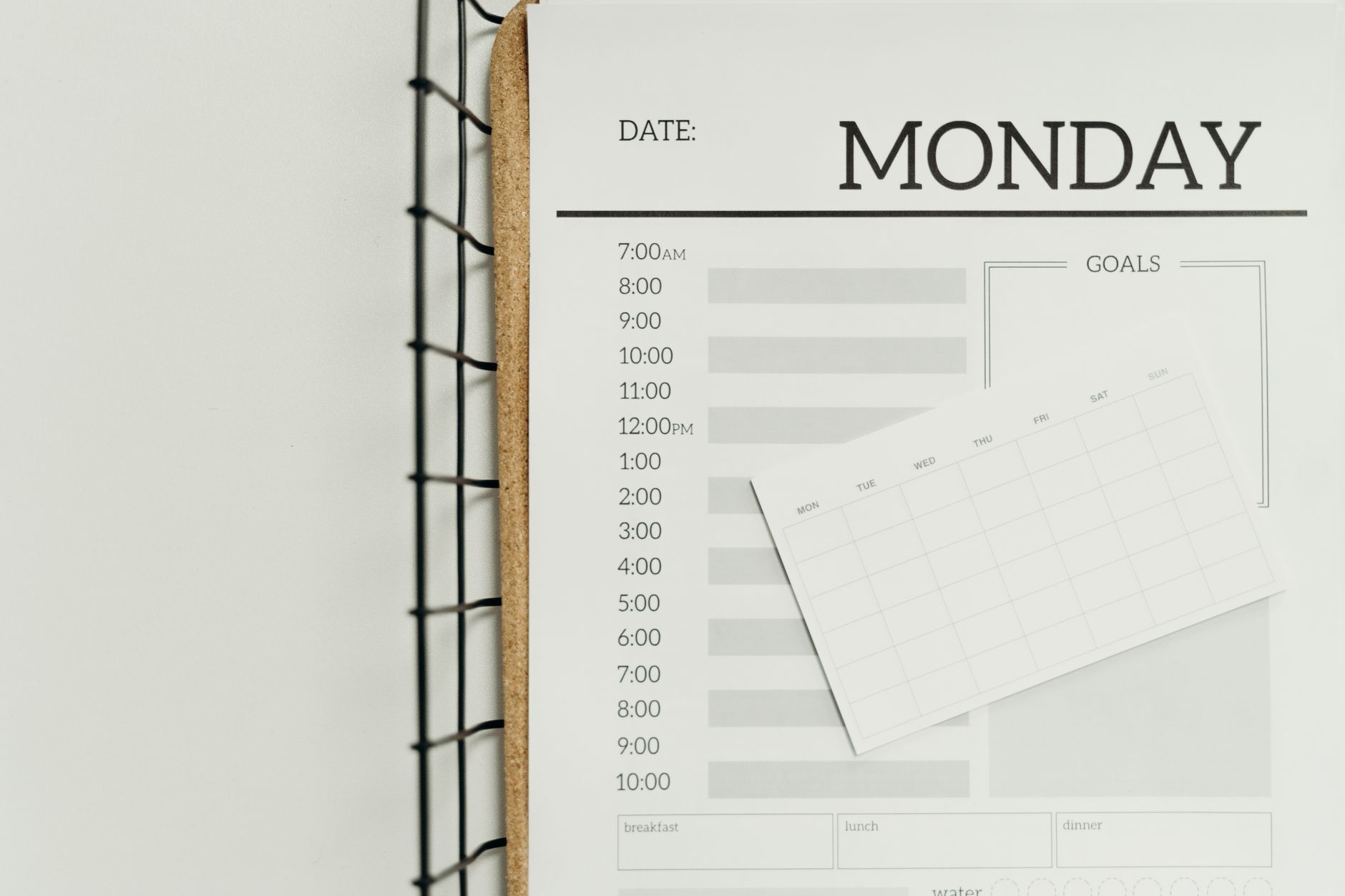 Morning Routine Grid Daily Planner
