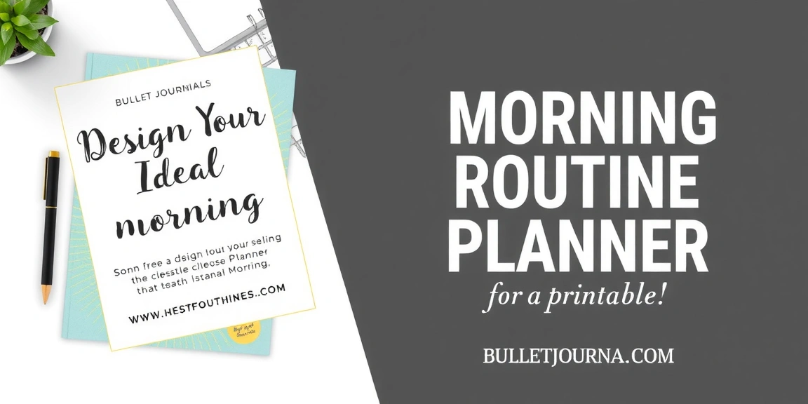 Morning Routine Planner — Design Your Ideal Morning Printable - BulletJournals