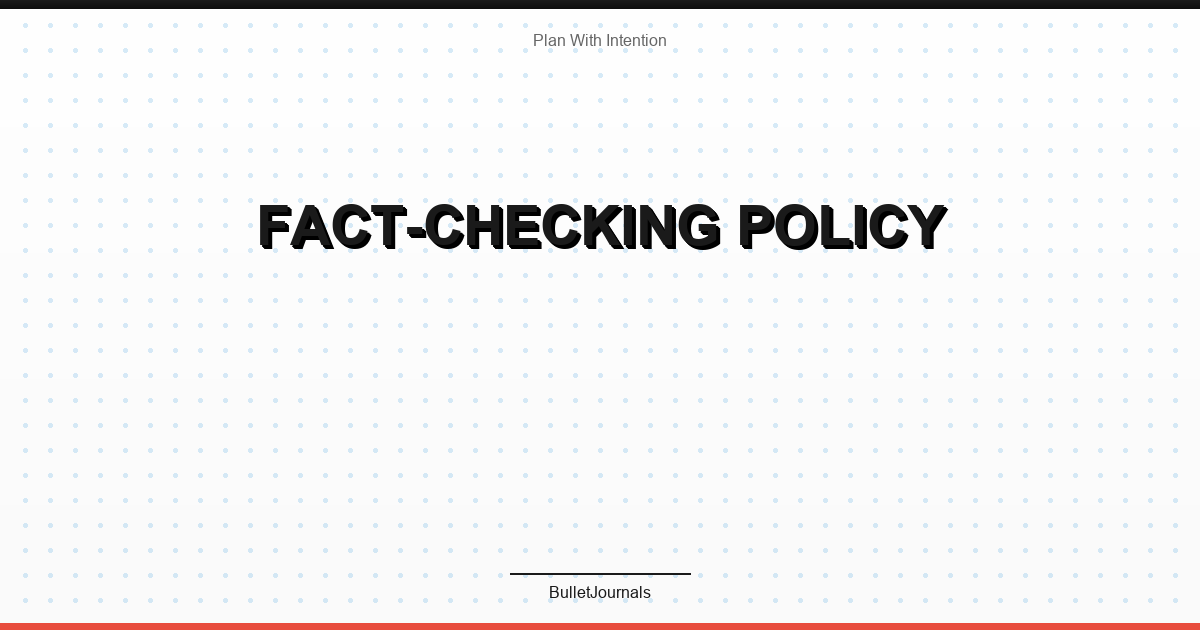 Fact-Checking Policy