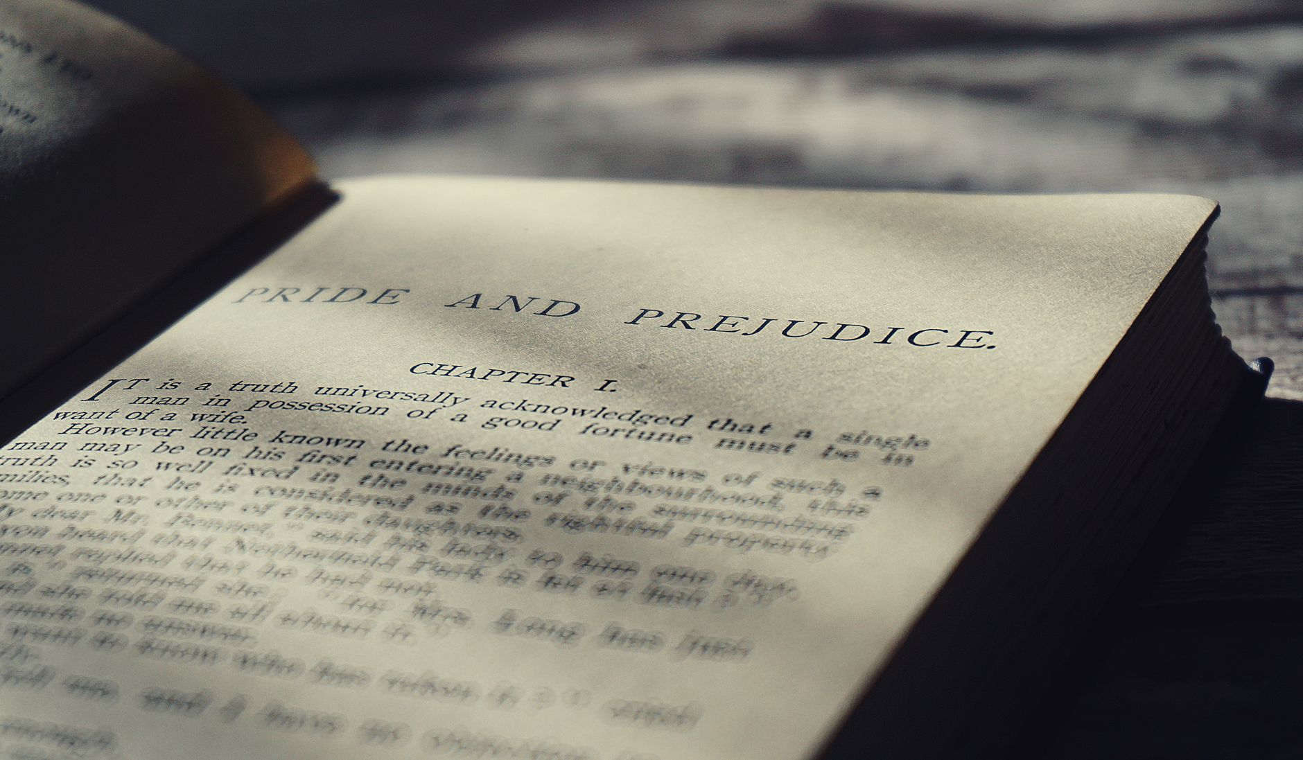A bright lifestyle photo depicting discover jane austen's wit pride and prejudice.