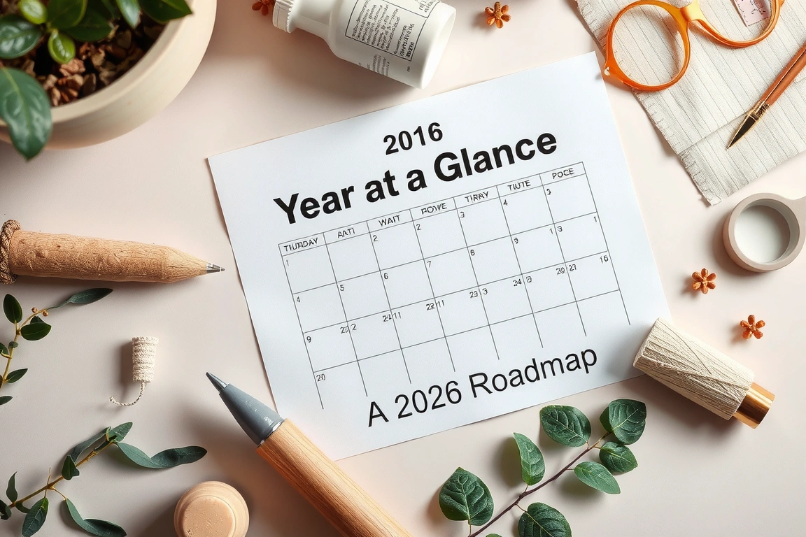 The Year-at-a-Glance Overview (A 2026 Roadmap) — Plan Your Best Year Yet: 10 Free 2026 Bullet Journal Layout Templates